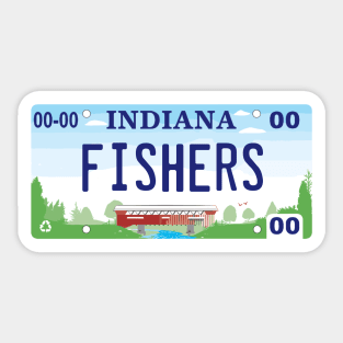 Fishers Indiana License Plate Sticker